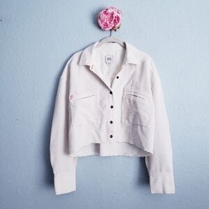 BDG Urban Outfitters White Corduroy Crop Jacket